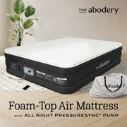 The Abodery Foam Top Air Mattress w/All-Night PressureSync Pump, Inflatable 18