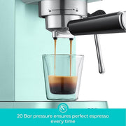 Casabrews Espresso Machine CM5418, 20-Bar Pressure, PID Temperature Control, Pressure Gauge, Pre-Infusion, Steam Wand, Stainless Steel, Pastel Green