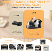 Gyreuni FVC-B-619 Food Vacuum Sealer Machine with 10 Smart Modes, Double Seal Technology, Black