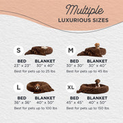Best Friends by Sheri Calming Lux Donut Cuddler Pet Bed Bundle, Extra Large 45x45, Oyster, 4959