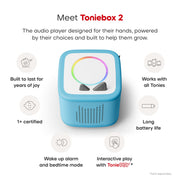 tonies Toniebox 2 Audio Player Bundle for Toddlers 12 Months+ with PAW Patrol Chase Tonie - Sky Blue