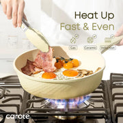 Carote S05906 10-Pieces Nonstick Pots and Pans Set - Green Granite