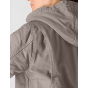 Carhartt Women's Loose-Fit Washed Duck Sherpa-Lined Jacket, Taupe Gray, Large, 104292-032