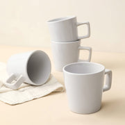 Stone Lain Celina 16-Piece Stoneware Dinnerware Set, White Glossy, Service for 4