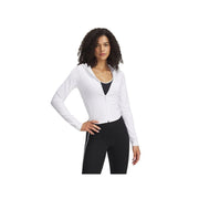 Under Armour Motion Hooded Jacket for Women, 4-Way Stretch, Breathable White and Halo Gray, Medium, 1389791