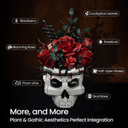 SupreOwls Skull Planter Pot Compatible with Lego Gothic Flower Pots Building Block Set