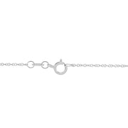 Brilliance Fine Jewelry CJ4289H8H9SG0 Created Opal White Sapphire Oval Mary Pendant in Sterling Silver w/18