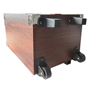 Deyes Q8Pro Karaoke Party Speaker, 8-Inch High-Power Bluetooth Speaker with Subwoofer and Tweeter, Rechargeable Trolley with Handle and Wheels, Brown