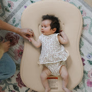 Snuggle Me Organic Curve Lite Baby Lounger, Ergonomic Support Cushion, Soft Cotton, Lightweight, Sand