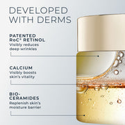 RoC Retinol Correxion Deep Wrinkle Rich Cream, Patented Retinol, Bio-Ceramides, Calcium, Fragrance-Free, Paraben-Free, 1.7 oz