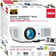 RCA RPJ129 Smart Wi-Fi LED Home Theater Projector, 720p