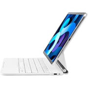 INI Magic Keyboard Case for iPad Air 13-inch M3 M2 2025 2024 and iPad Pro 12.9-inch 3rd to 6th Gen, Magnetic Attachment, Multi-Touch Trackpad, Backlit Keyboard, Lightweight White