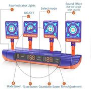 Freecat 789-7 Electronic Shooting for Kids, Digital Scoring, Auto Reset, 4 Challenge Modes, Red