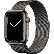 Apple Watch Gen 7 Series 7 Cell 45mm Graphite Stainless Steel - Graphite Milanese Loop MKJJ3LL/A