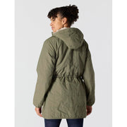 Carhartt Women's Rain Defender Loose Fit Lightweight Insulated Hooded Coat, Dusty Olive, Large, 106465