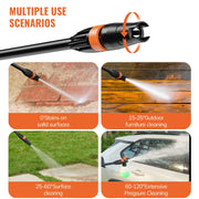 Keenstone Electric Pressure Washer, 4000 PSI, 2.8 GPM, Adjustable Nozzle 0-120, 35FT Cord, 20FT Hose, Foam Cannon, Lockable Wheels