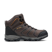 NORTIV8 Men's Ankle High Waterproof Hiking Boots, BROWN/BLACK/TAN, 10.5
