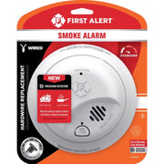 First Alert Hardwired Ionization Smoke Alarm with Precision Detection, Battery Backup, Quick Connect Plug, Interconnect Capability, White, SMI100-AC