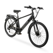 Concord Commutr 26 Electric Bike, 350W Rear Hub Motor, 36V 10.4Ah Battery, Shimano 7-Speed, Mechanical Disc Brakes, Black, Fits Riders 5'2