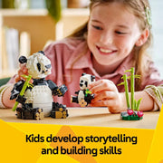 LEGO 31165 Creator 3 in 1 Wild Animals Panda Family Building Toy with 3 Options Penguin or Orca