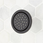 Round Flush-Mount Swivel Body Spray - Matte Black