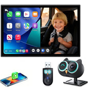 Ottocast Baby Car Camera Displaying on Car Screen,Built-in Wireless CarPlay Cabin Care Car Adapter, 1080P Clear No-Glow Night Vision,Split-Screen Navigation,150Wide Angle