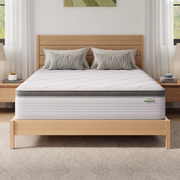 Novilla Easeon Pocket Spring Hybrid Queen Size Mattress, 14 Inch, Medium Firm, Pillow Top, Motion Isolation, Queen