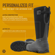 LaCrosse Alpha Lite II CW Men's Waterproof Insulated Hunting Boots, Black, Size 10