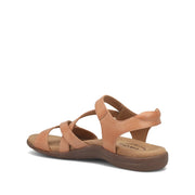 Taos Footwear Big Time Women's Leather Slingback Sandals, Natural, Cushioned Arch Support, Adjustable Hook & Loop Closures, Size 7