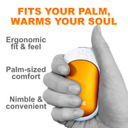 Kobayashi HotHands Rechargeable Hand Warmers, 2-Pack, Adjustable Heat, Fast Heating, Long-Lasting, Compact, Orange, H163650