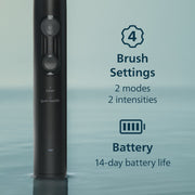 Philips HX4042/82 Sonicare 5000 Electric Toothbrush, Rechargeable, Black, 2 Brush Heads Included
