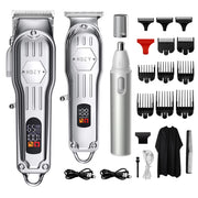 Hoey LL2575T Hair Clippers Professional Cordless for Men, Silver