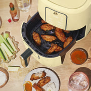Made By Gather Beautiful 3 Qt Air Fryer with TurboCrisp Technology, EverGood Ceramic Nonstick Coating, Buttercream, Digital Touch Display, 29432
