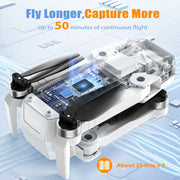 AUOSHI FYJ2024032803C B19 GPS Drone Upgraded EIS Anti-Shake with Brushless Motor, Foldable FPV Quadcopter with Follow Me, Smart Return Home,2 Batteries 50 Minutes Flight Time