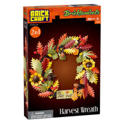 Brickcraft Harvest Wreath Brick Building Kit, 382 Pieces | DIY Autumn & Halloween Home Dcor | 2-in-1 Fall Wreath & Garland Craft | Festive Thanksgiving Decoration Gift for Kids & Adults, Ages 8+