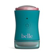 Belle 3860 Women's Electric Facial Shaver with Rose Quartz Massager, 2 Dermaplaning Razors, Rechargeable, Teal, 3860