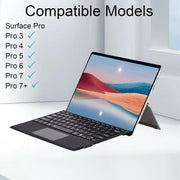 INI Bluetooth Keyboard with Multi-Touch Trackpad, Ultra Slim-Ice Blue With Backlit