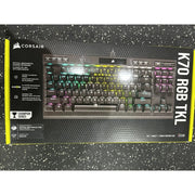 Corsair CH-911901A-NA K70 RGB TKL Champion Series Backlit RGB LED Optical Gaming Keyboard, Corsair OPX (Black)