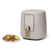 Beautiful 19452 6 Qt Air Fryer with TurboCrisp Technology and Touch-Activated Display Porcini Taupe by Drew Barrymore