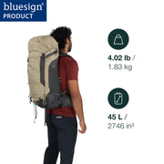 Osprey Kestrel LT 45L Backpack, Lightweight, Adjustable Torso Length, Waterproof Raincover, Moss Green, 4.02 lb, 10007453