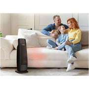 Lasko CT22850 22 Inch Oscillating Ceramic Tower Space Heater, Auto Dimming Display, Tip-Switch, Remote