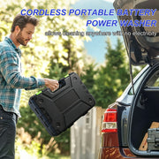 MQHUAYU Cordless Pressure Washer, 1000PSI, Adjustable 6-in-1 Multi-Function and Turbo Nozzle, Dual 96V Batteries