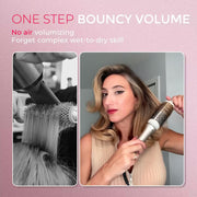 TYMO Stylux Thermal Brush, 1.7-Inch Ceramic Barrel, Heated Round Styler, 2-in-1 Straightening and Curling Tool, Gold, HC305G