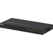 Netgear AV Line M4250 GSM4212PX Managed Ethernet Switch, 8-Port Gigabit PoE+ 240W, 2x1G and 2xSFP+ 10G Fiber Uplinks, Rackmount Ready, Black