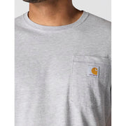 Carhartt Men's Force Relaxed Fit Midweight Short-Sleeve Pocket T-Shirt, Heather Grey, X-Large Tall, 106652