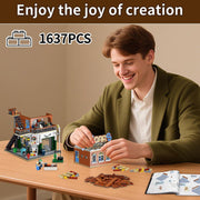 GZBrick Cities Repair Shop Building Blocks, 1637PCS, Multicolor, Compatible with Lego Street View Construction