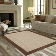 Mainstays MS11-011-001-04 Faux Sisal Indoor Living Room Area Rug, Brown, 5'x7'