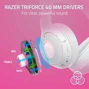 Razer Kraken Kitty V2 Wireless Bluetooth Gaming Headset, Over-Ear, Customizable Chroma RGB Lighting, TriForce 40mm Drivers, Noise-Cancelling Microphones, Lightweight, 40-Hour Battery, USB-C Charging, Black