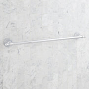 Signature Hardware Traditional 27-1/8 in Towel Bar, Brushed Nickel, Wall Mounted, 955108