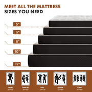 EDX 6 Inch Full Memory Foam Mattress for Pressure Relief with Durable Support - Pressure Relief